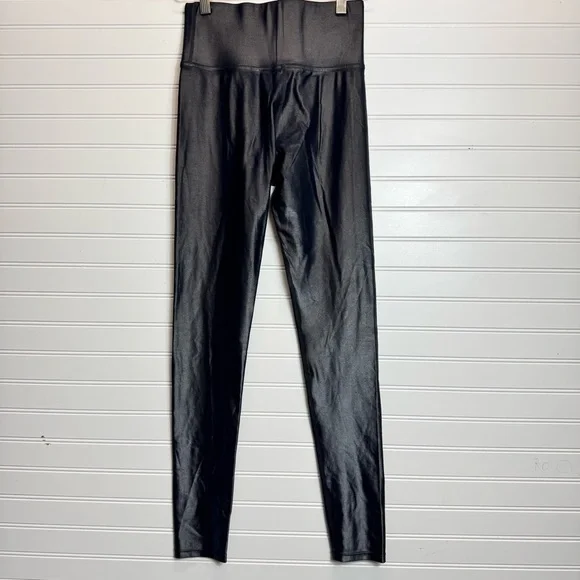 Carbon38 Takara Shine Leggings Womens S Black Gloss Crop High Waist Activewear - Picture 11 of 11